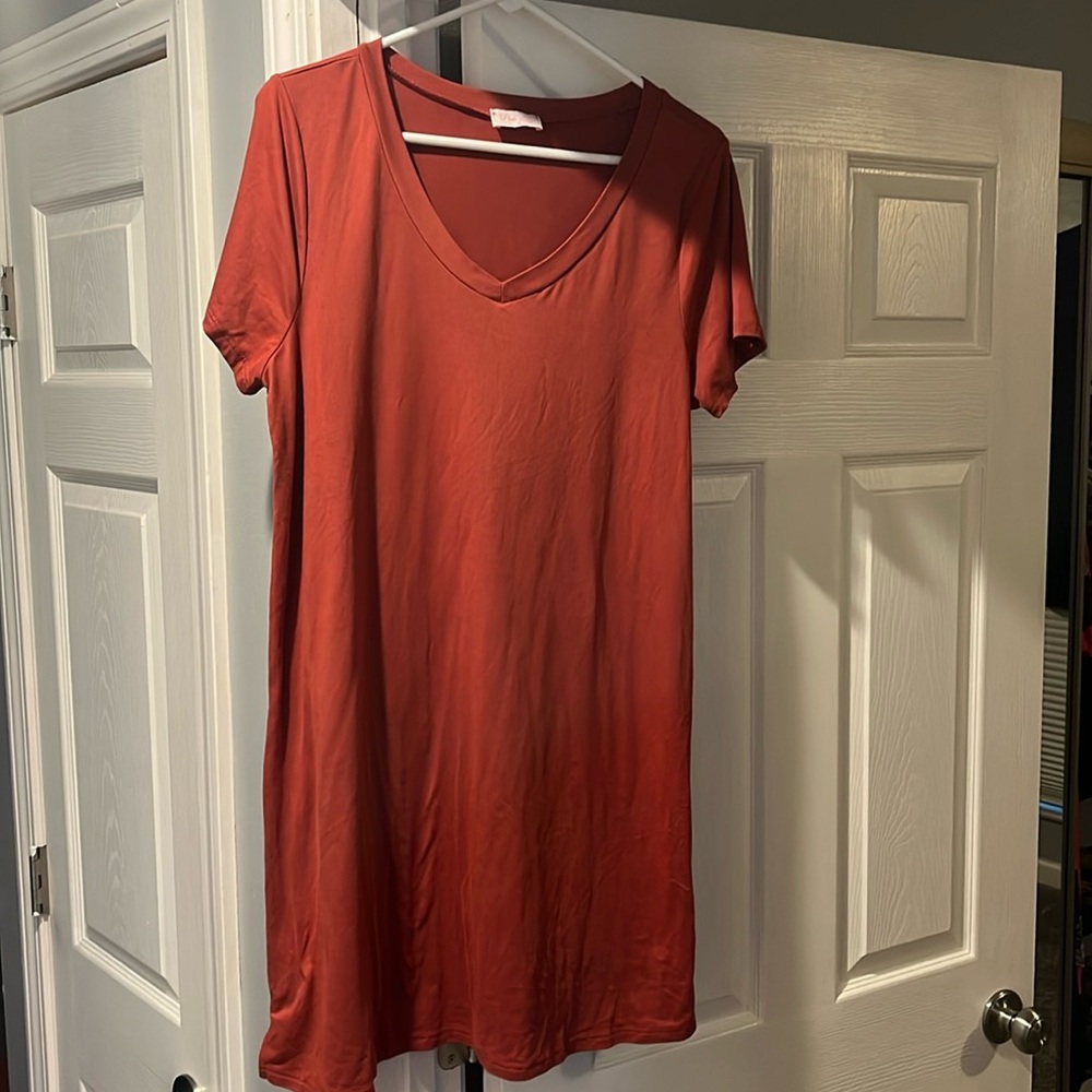 Dark orange dress